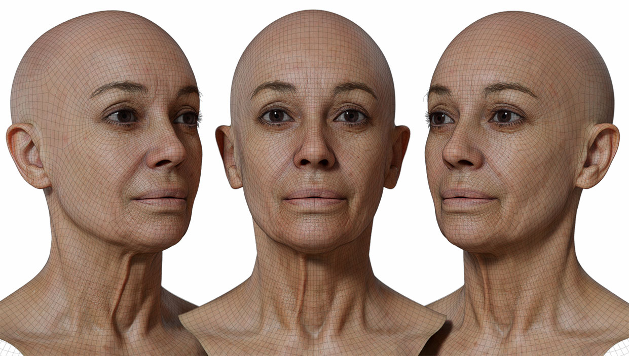 Download 3d head model with realistic skin